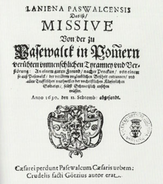 Bericht über Pasewalk im Dreißigjährigen Krieg, 1630